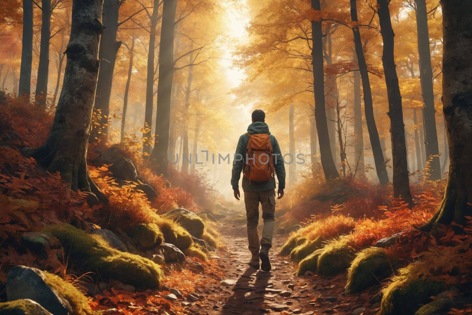 The image encapsulates the essence of autumn travel with a scenic view that talks about the serenity and splendor of the season. Great for use in content for autumn vacation ideas and seasonal transitions.