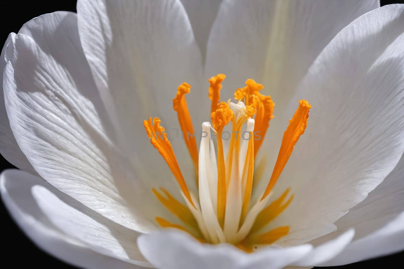 This image offers a close look into the delicate intricacies of a white and yellow flower bloom. Ideal for nature-themed visual content or floral art inspiration!