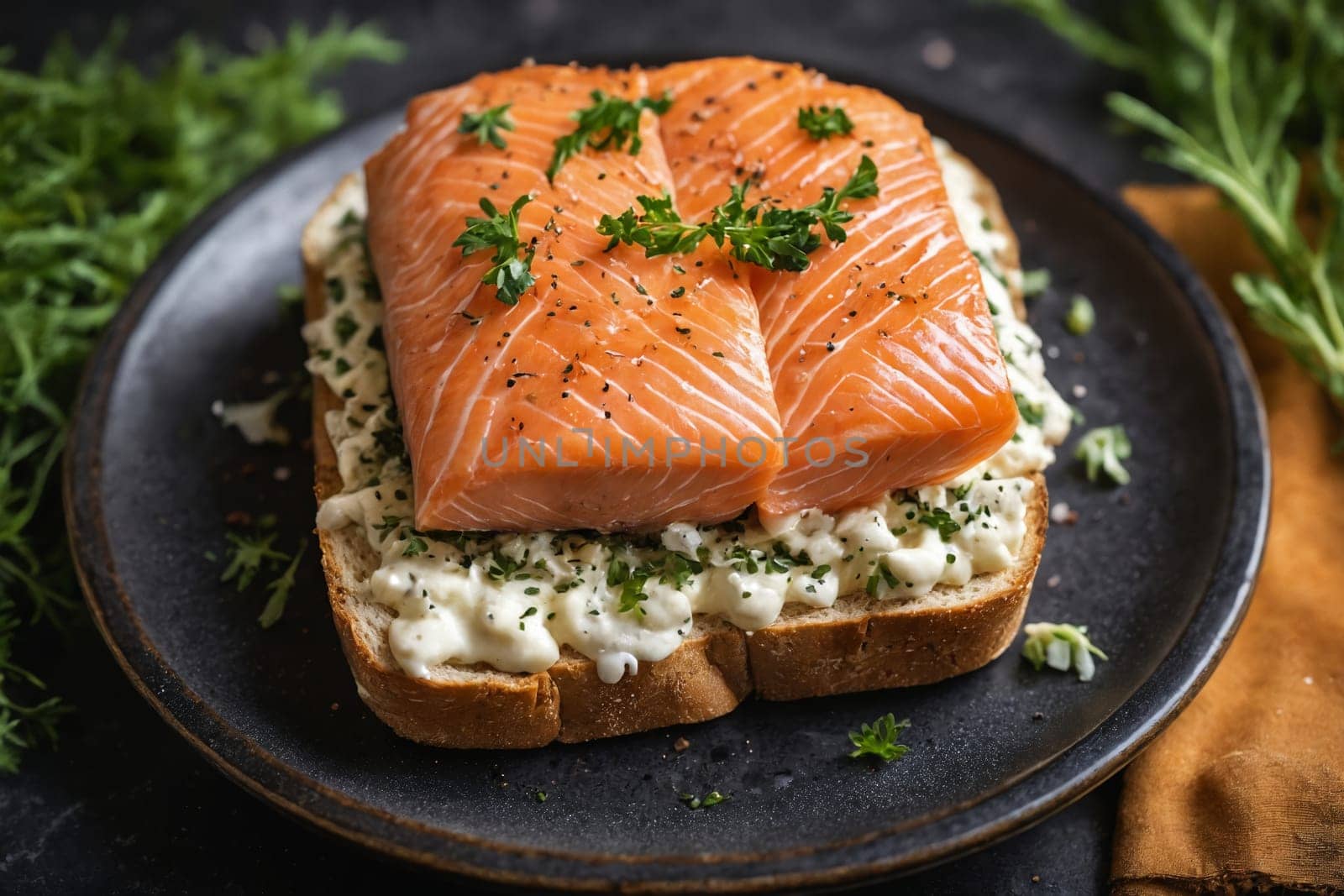 Fresh Herbed Cream Cheese and Smoked Salmon Delight by Andre1ns