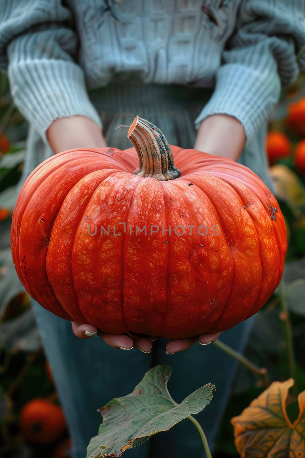 Harvest in the hands of a woman in the garden. Selective focus. nature.