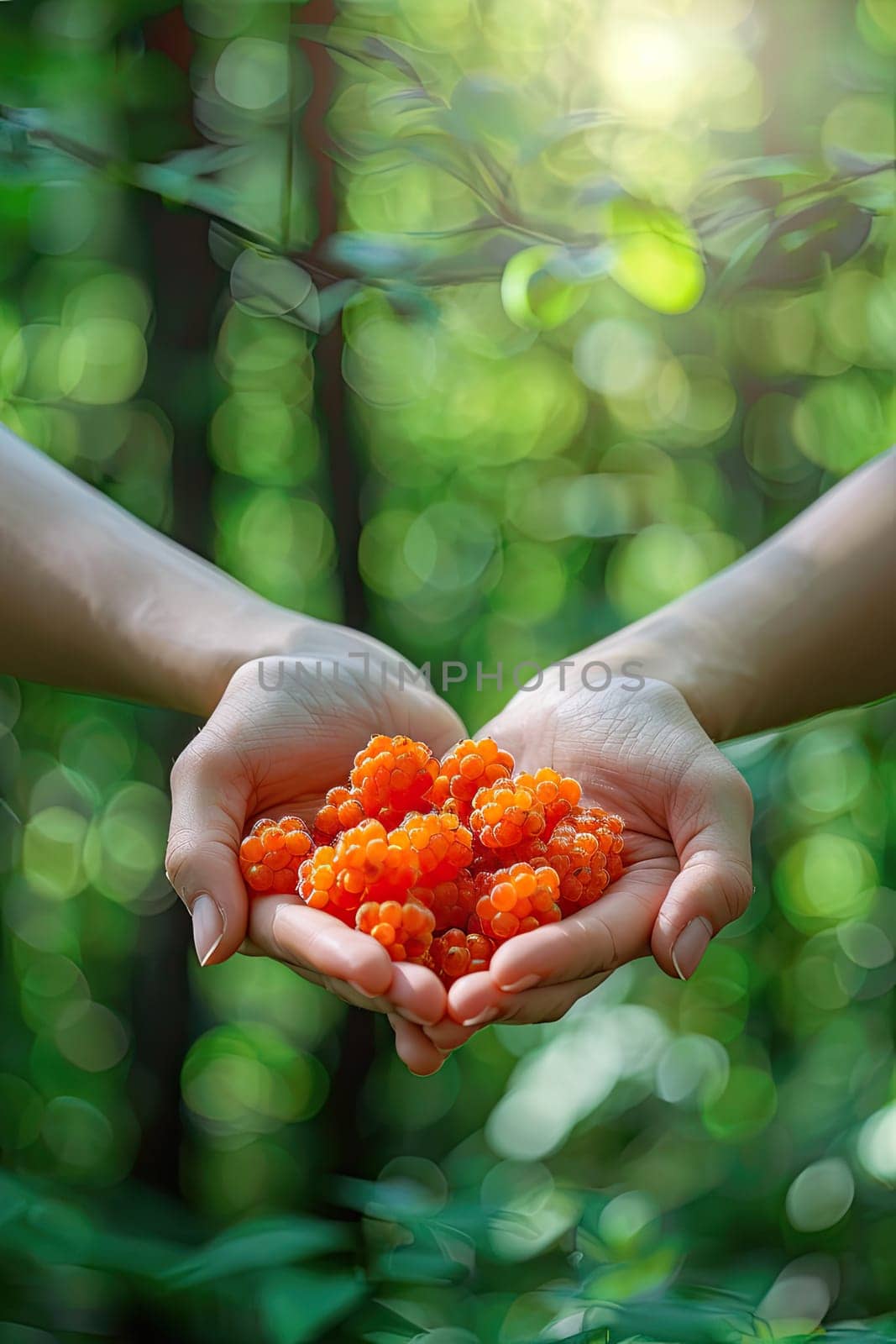 Harvest in the hands of a woman in the garden. Selective focus. nature.