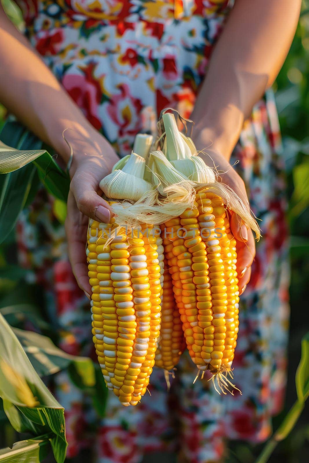 Harvest in the hands of a woman in the garden. Selective focus. nature.