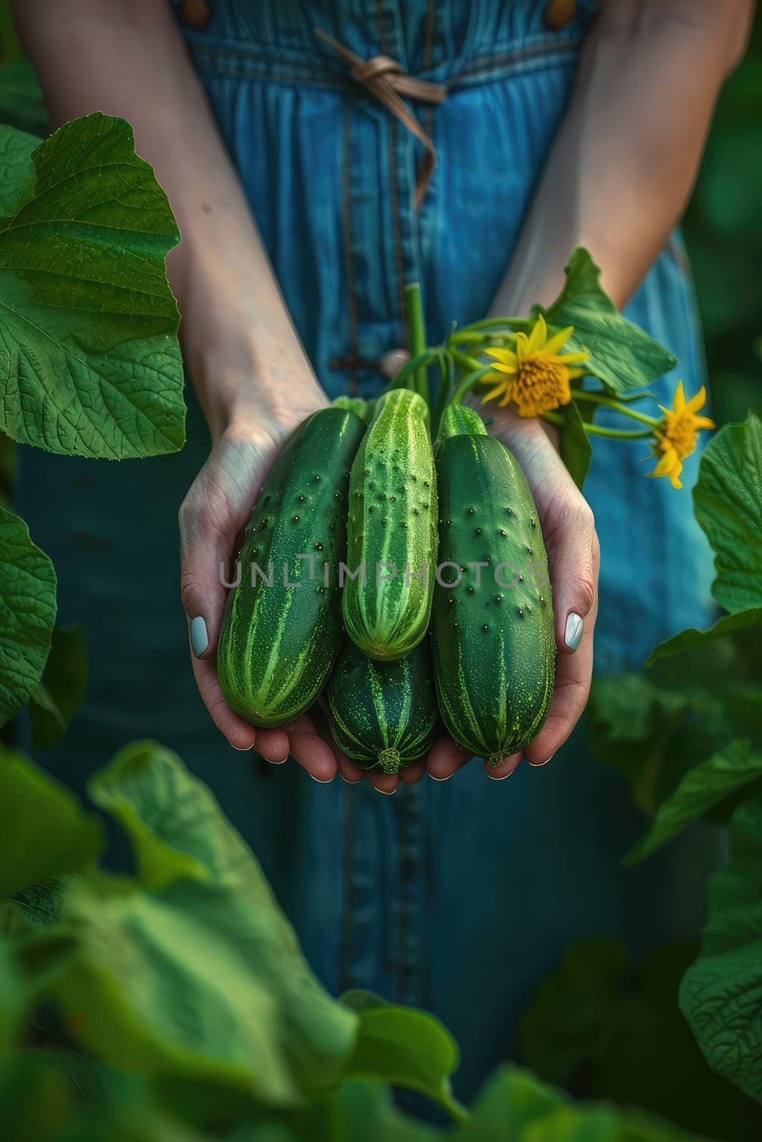 Harvest in the hands of a woman in the garden. Selective focus. nature.