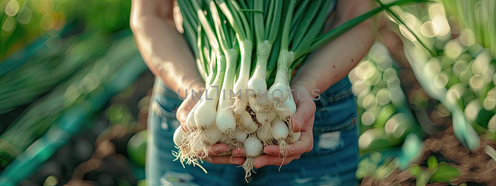 Harvest in the hands of a woman in the garden. Selective focus. nature.