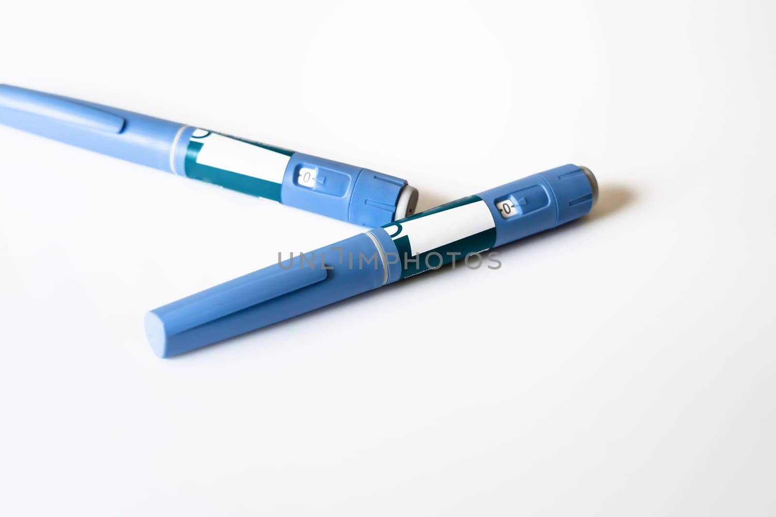 Ozempic Insulin injection pen or insulin cartridge pen for diabetics. Medical equipment for diabetes parients.