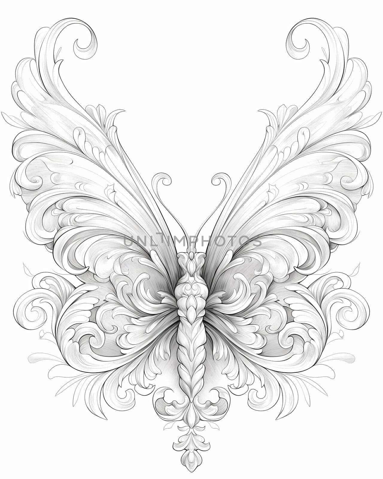 Coloring book for children, butterfly coloring. by Fischeron