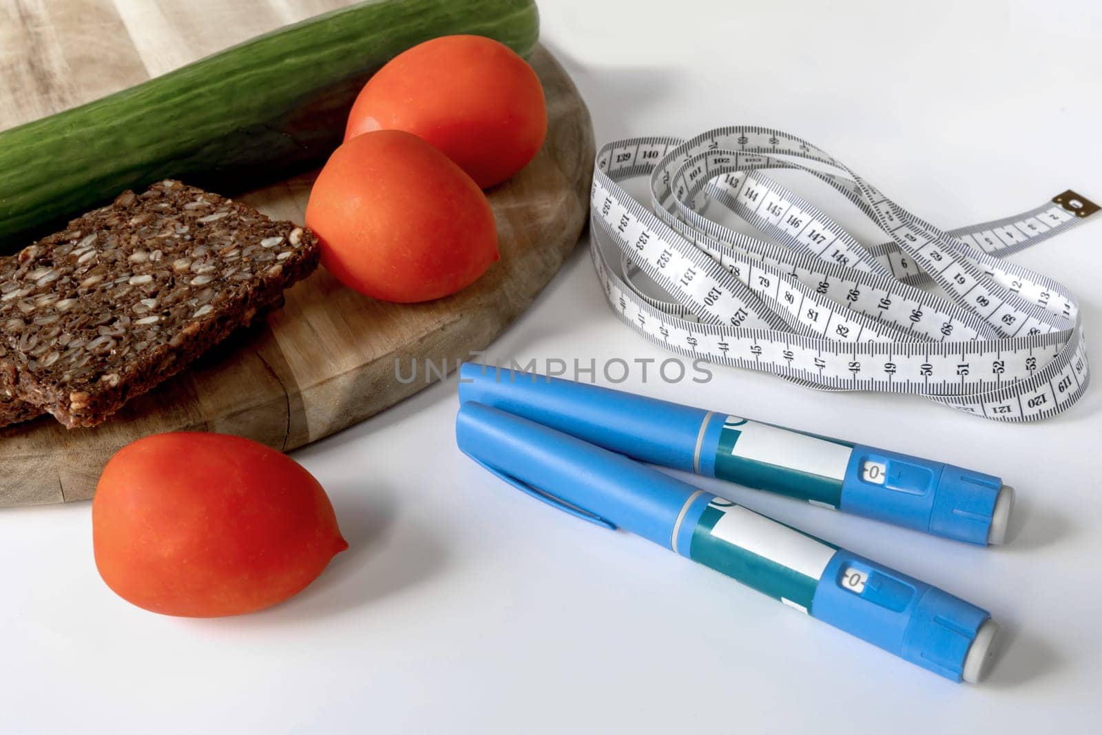 Ozempic Insulin injection pen or insulin cartridge pen for diabetics. Medical equipment for diabetes parients.