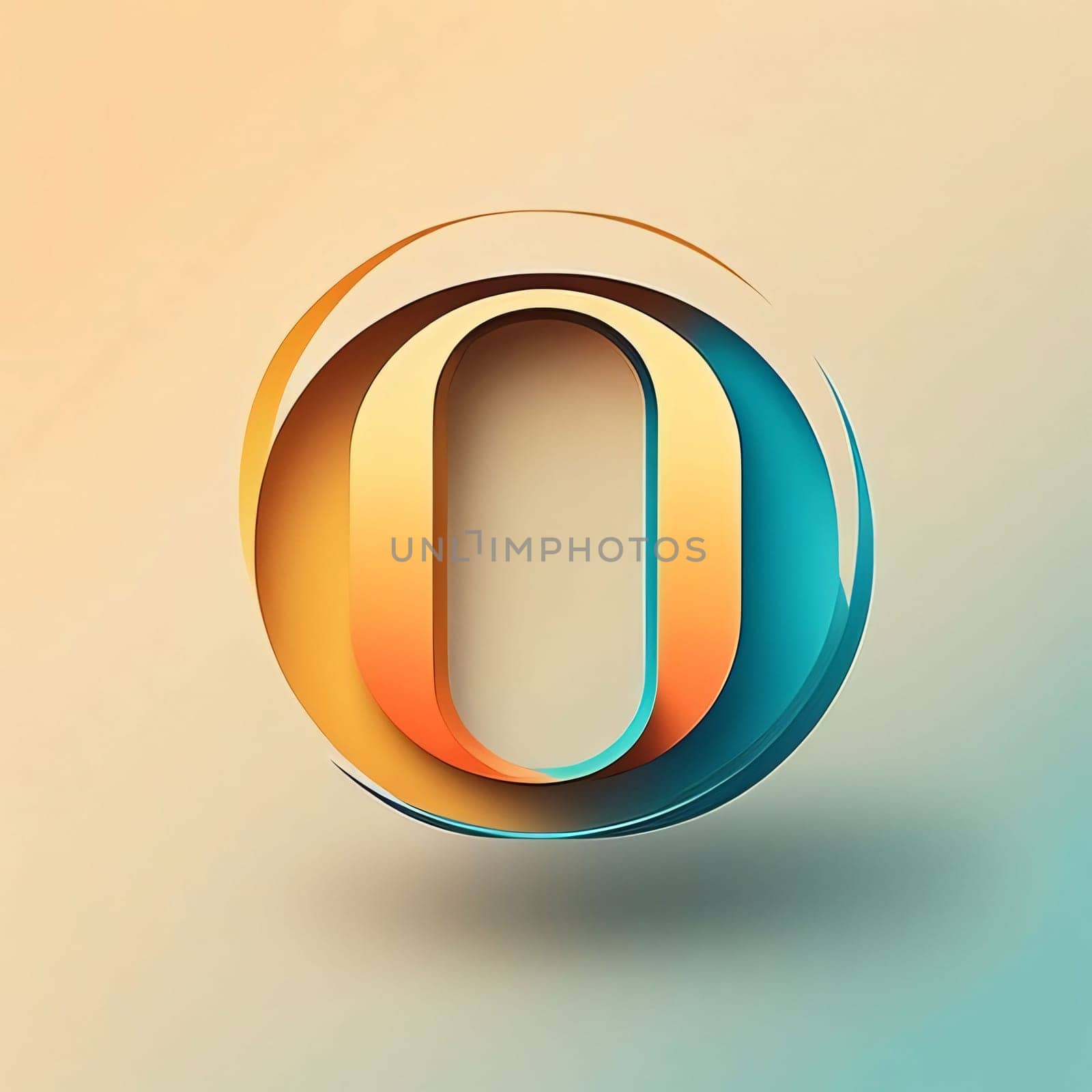 Graphic alphabet letters: 3d letter O logo. Vector design template elements for your application or corporate identity.