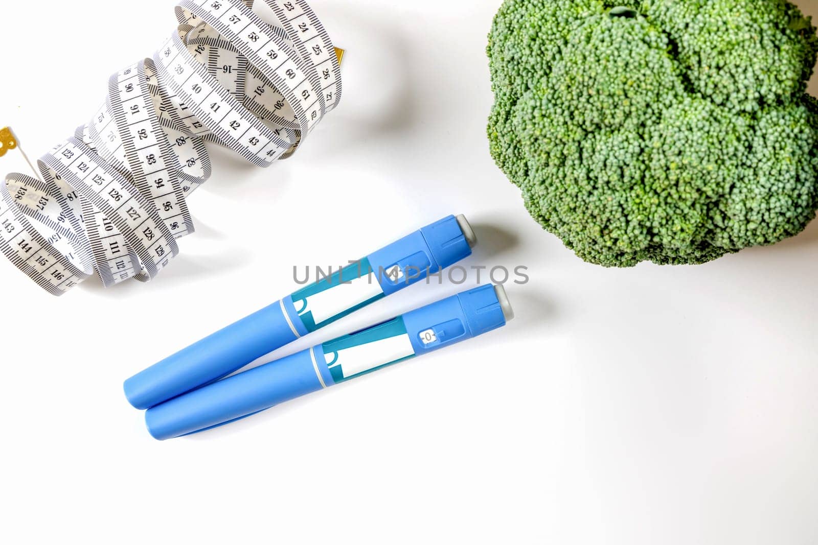 Ozempic Insulin injection pen or insulin cartridge pen for diabetics. Medical equipment for diabetes parients.