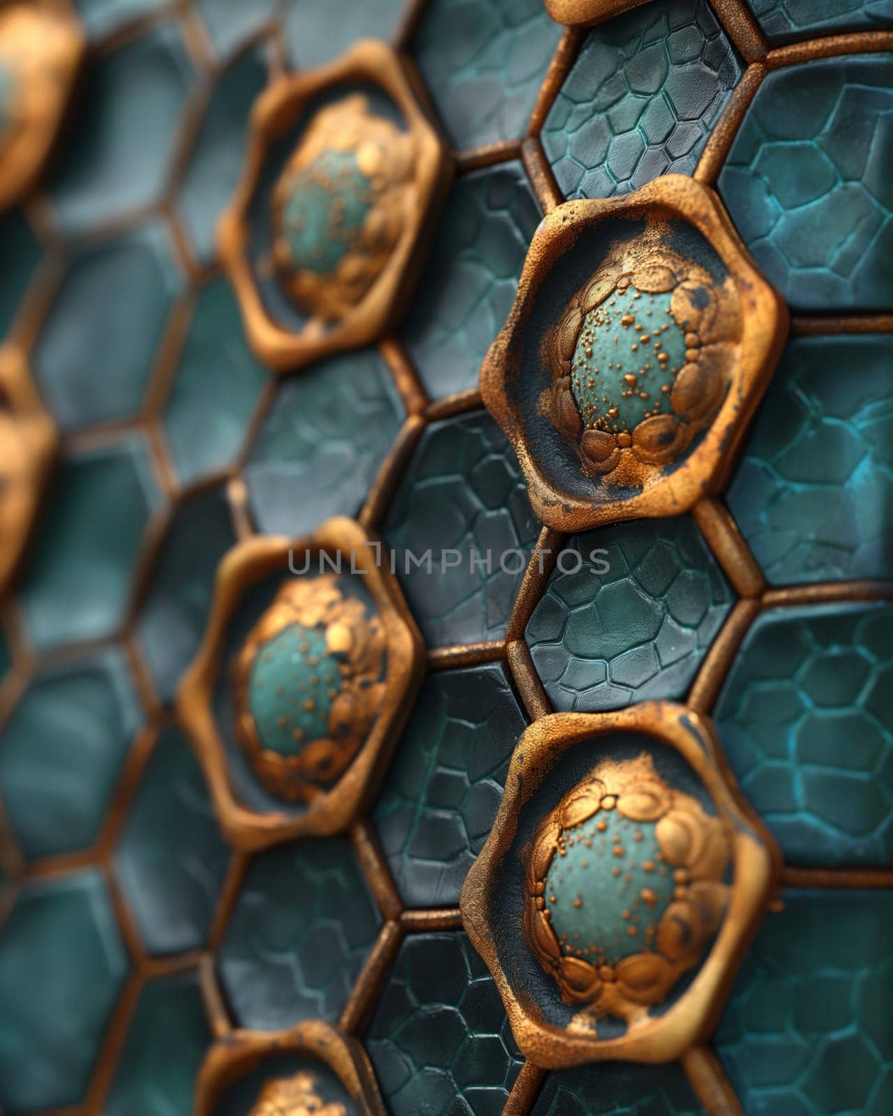 Honeycomb structure texture background. by Fischeron