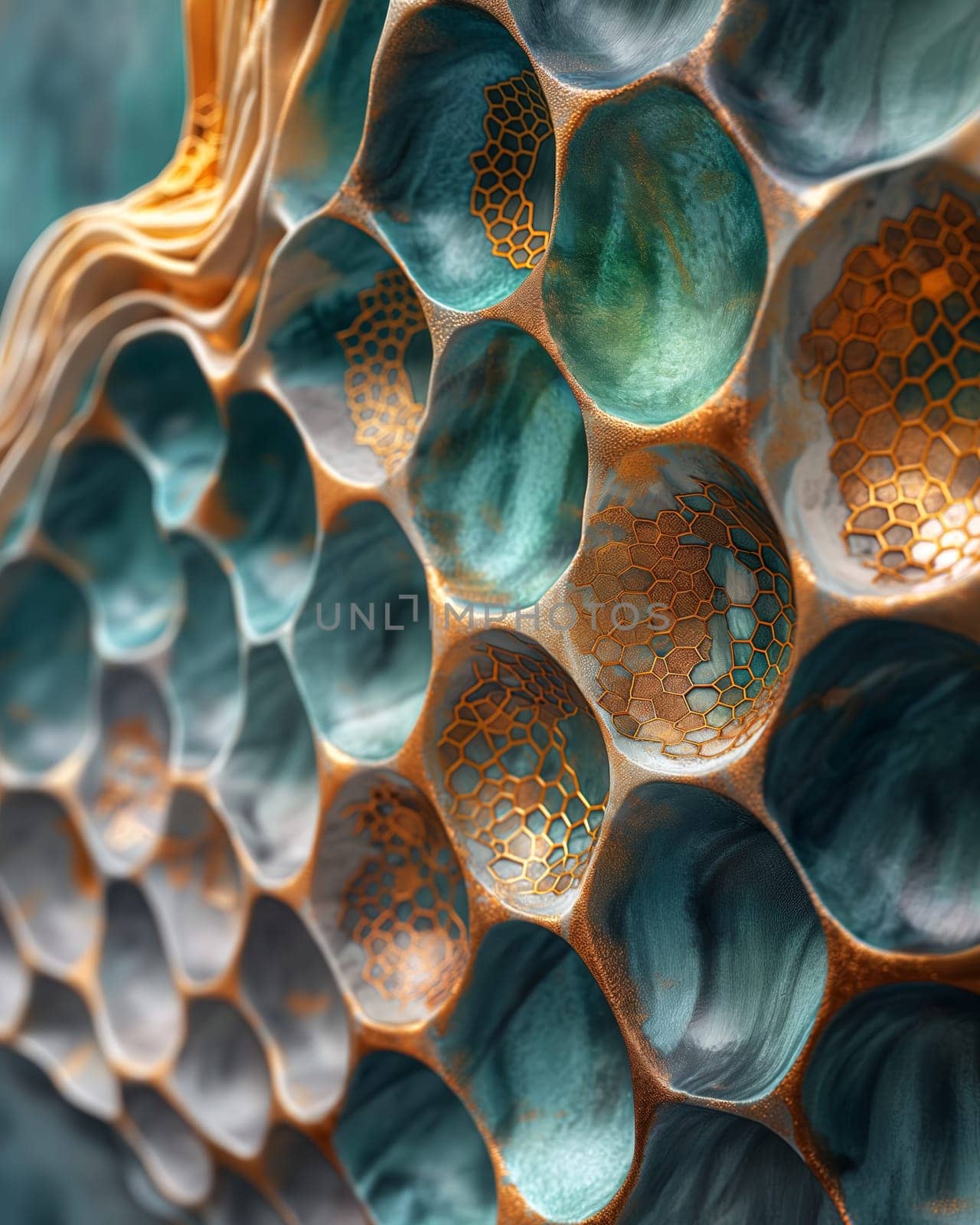 Honeycomb structure texture background. by Fischeron