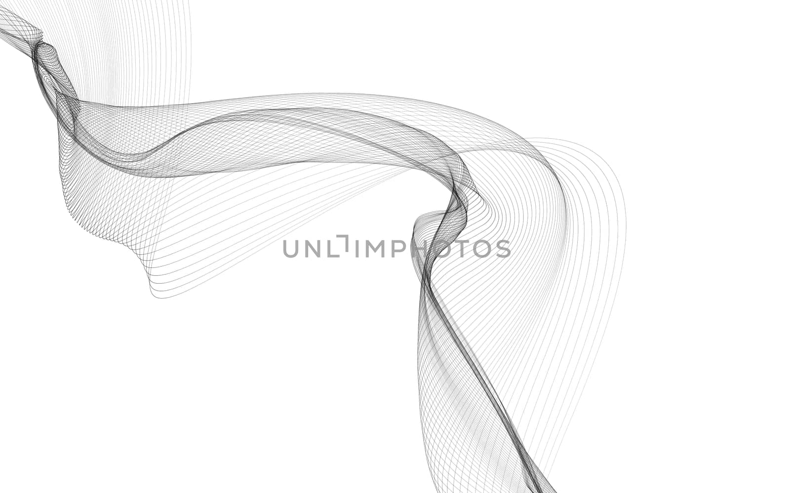 Abstract background with monochrome wave lines on white background. Modern technology background.