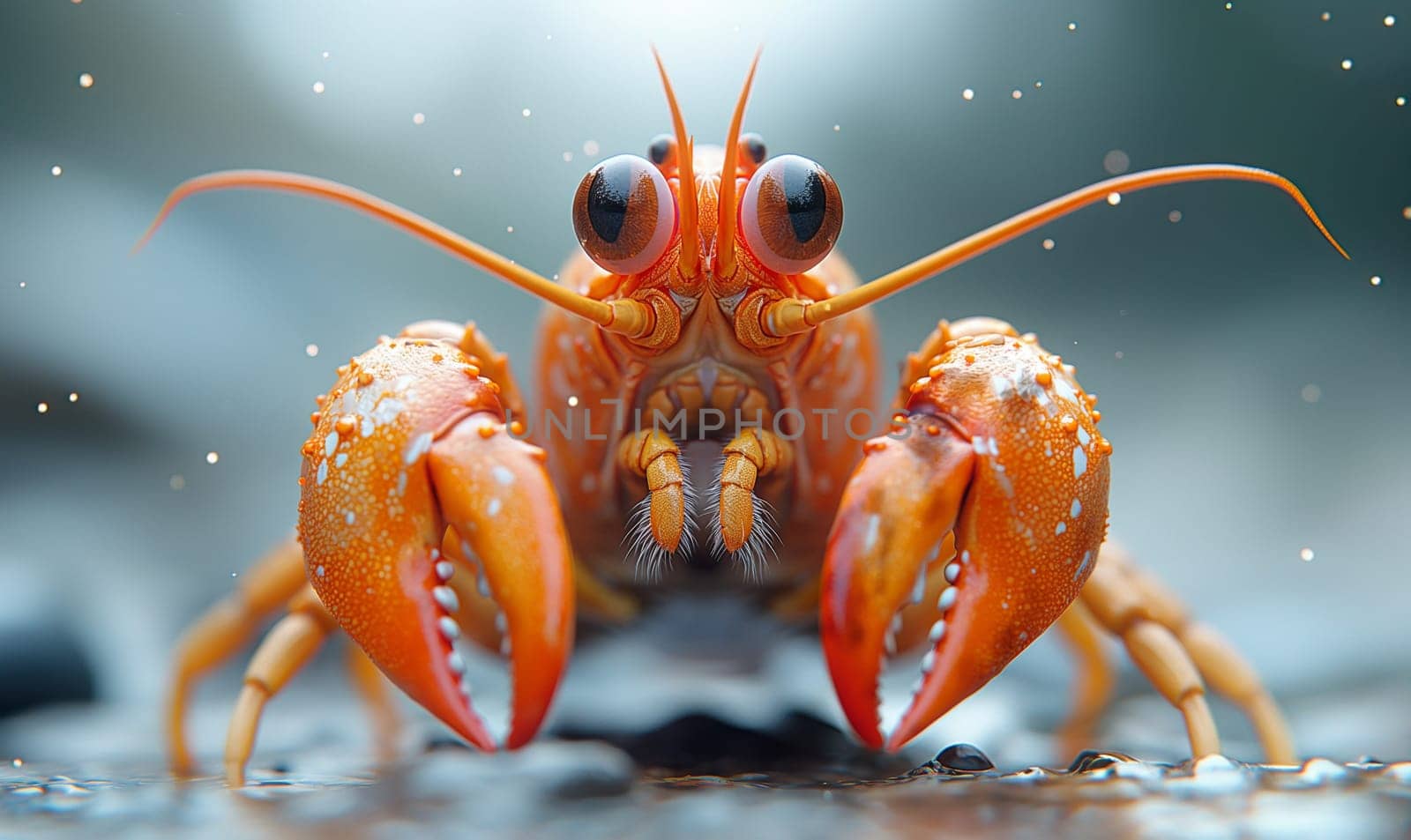 Cartoon crab with big eyes. by Fischeron