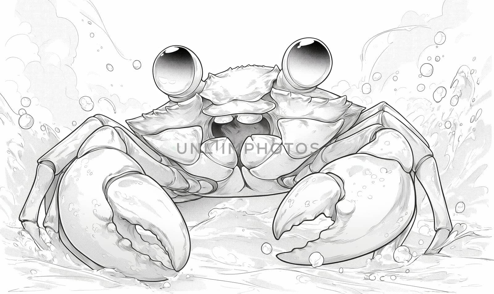 Coloring book for children, coloring animal, crab. by Fischeron