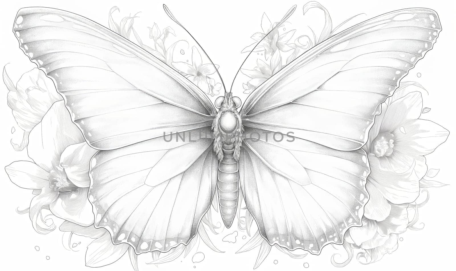 Coloring book for children, butterfly coloring. by Fischeron