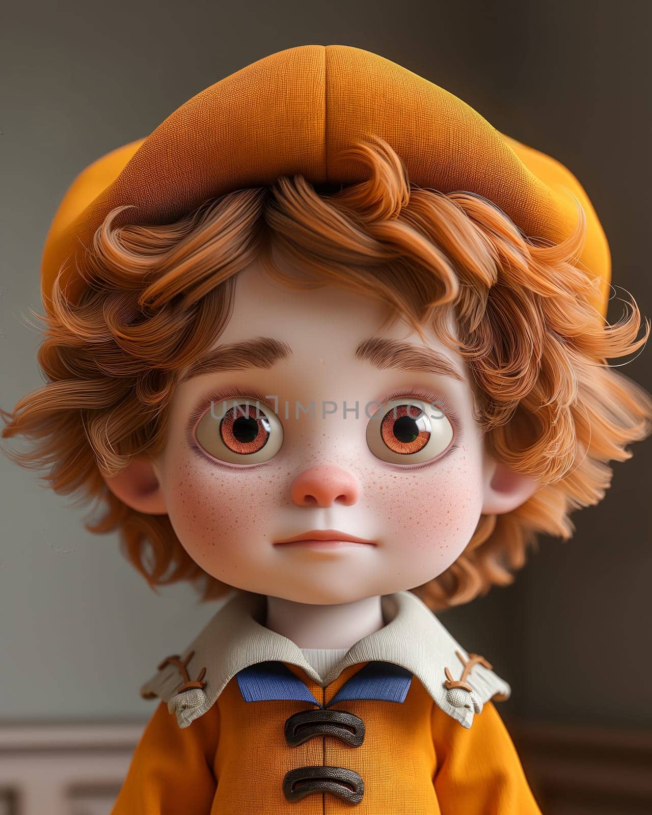 Cartoon, 3D boy in national traditional European attire. by Fischeron