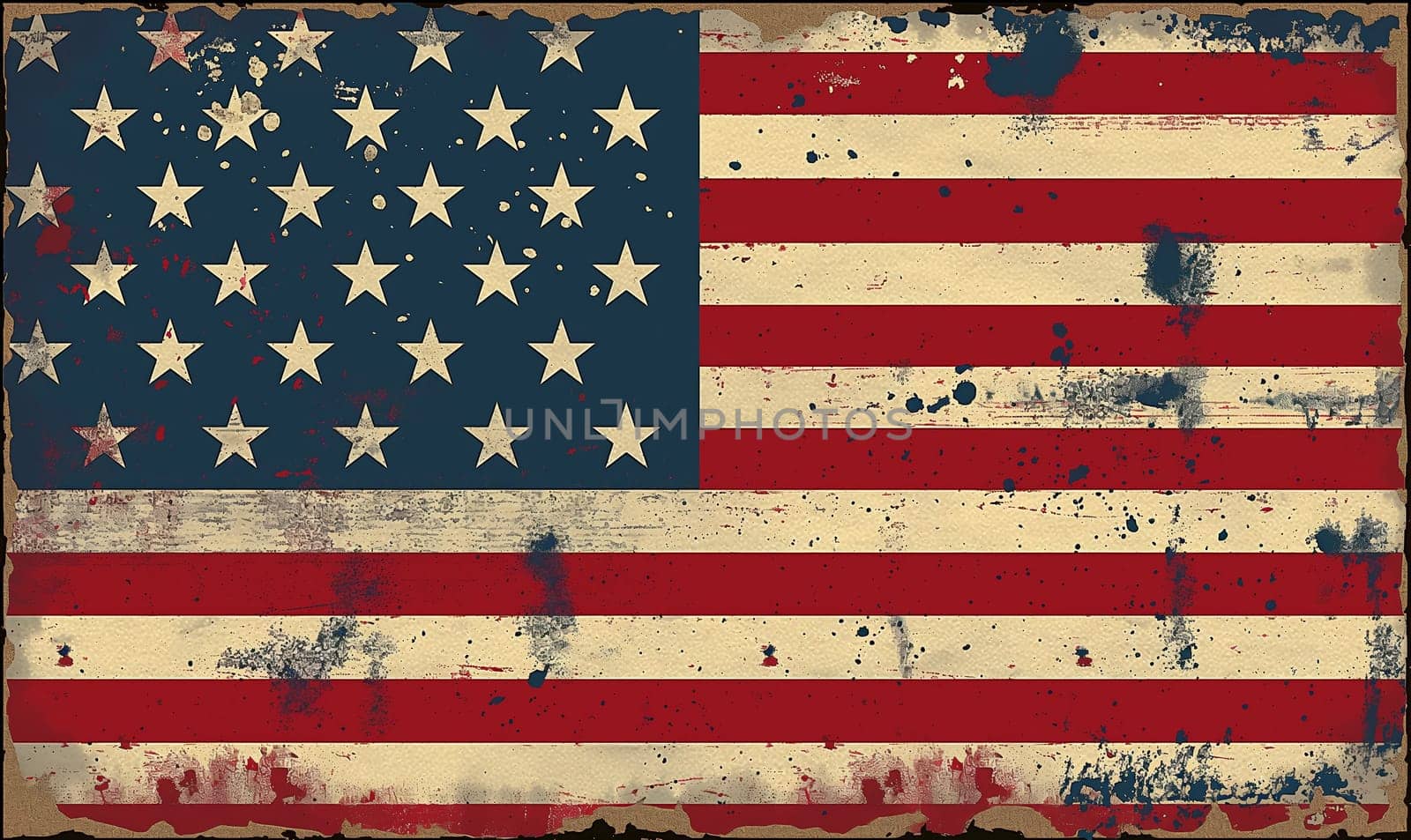 Creative vintage American flag. by Fischeron