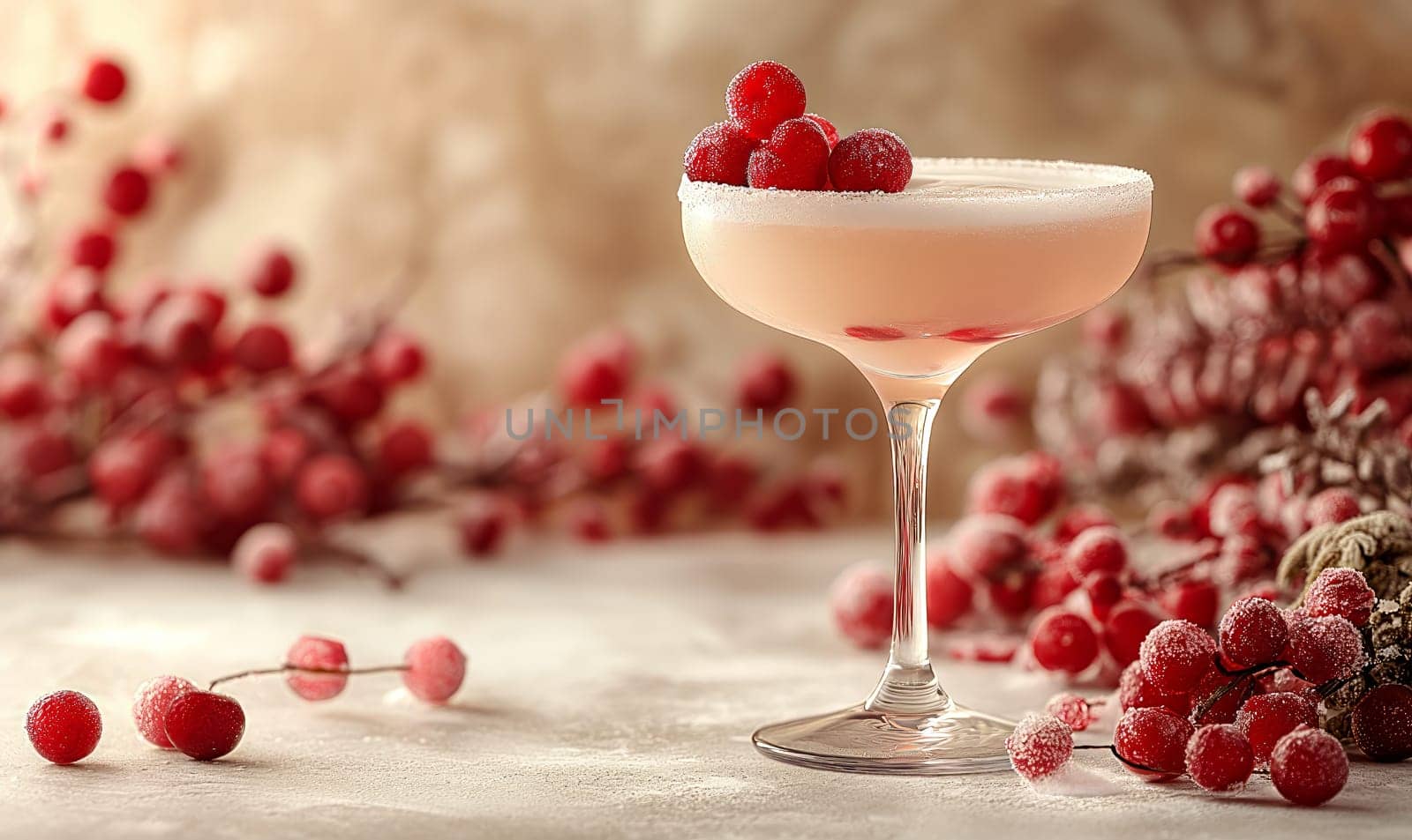 Garnished Drink With Berries. by Fischeron