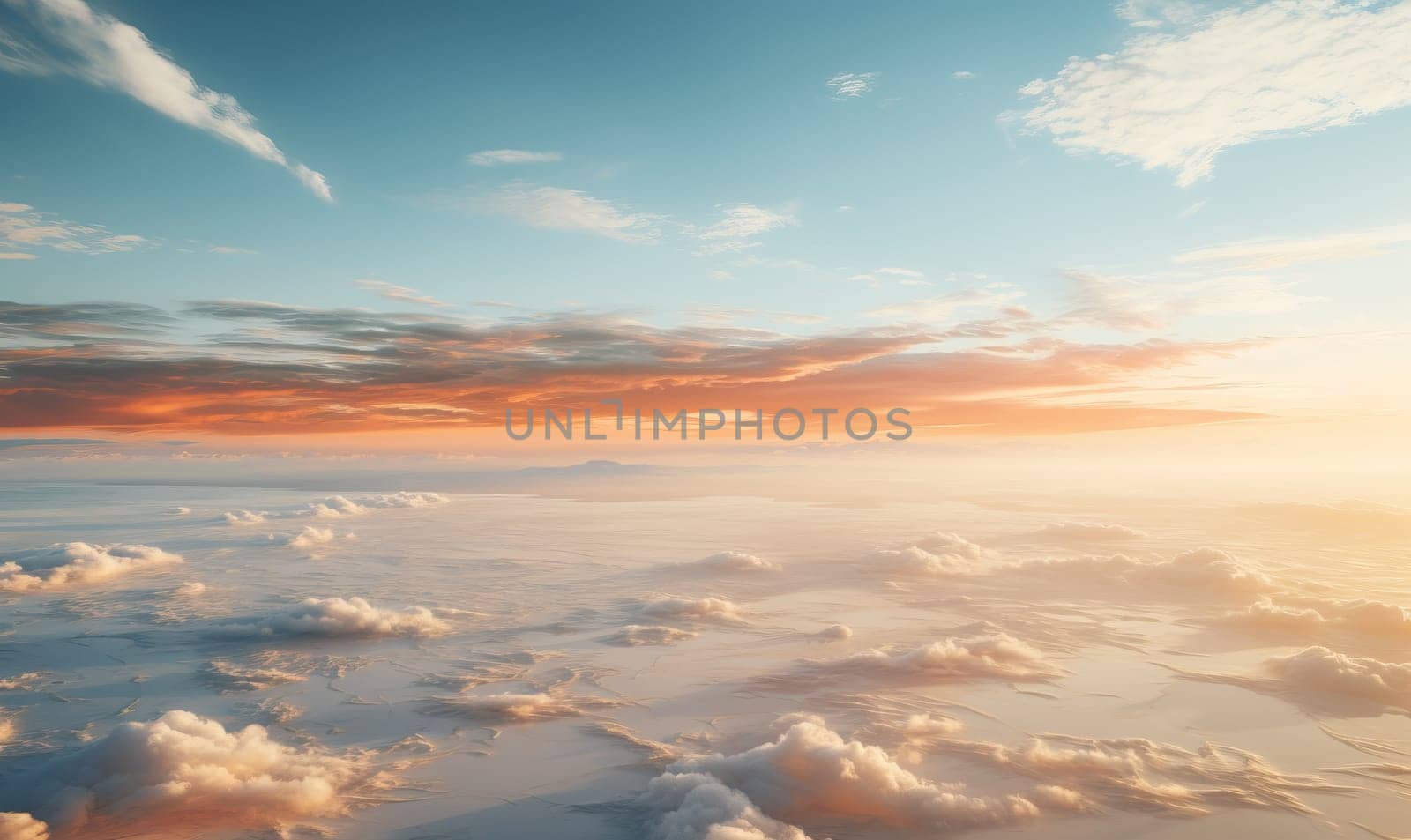 Aerial Sunset View of Clouds. by Fischeron