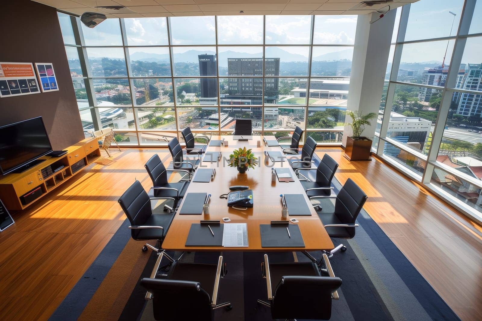 Empty meeting room at modern office by itchaznong