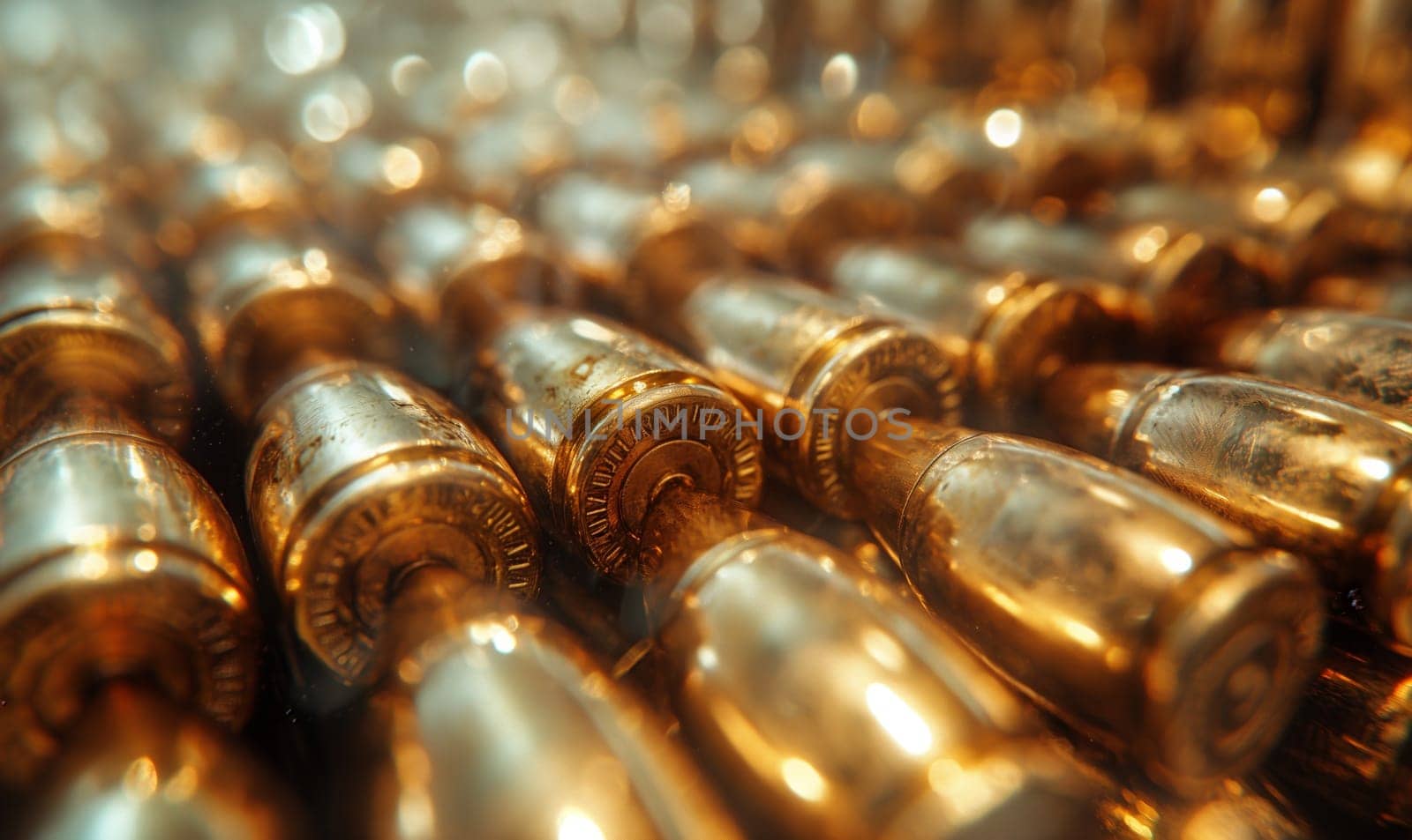 Close Up of Many Bullet Shells. by Fischeron