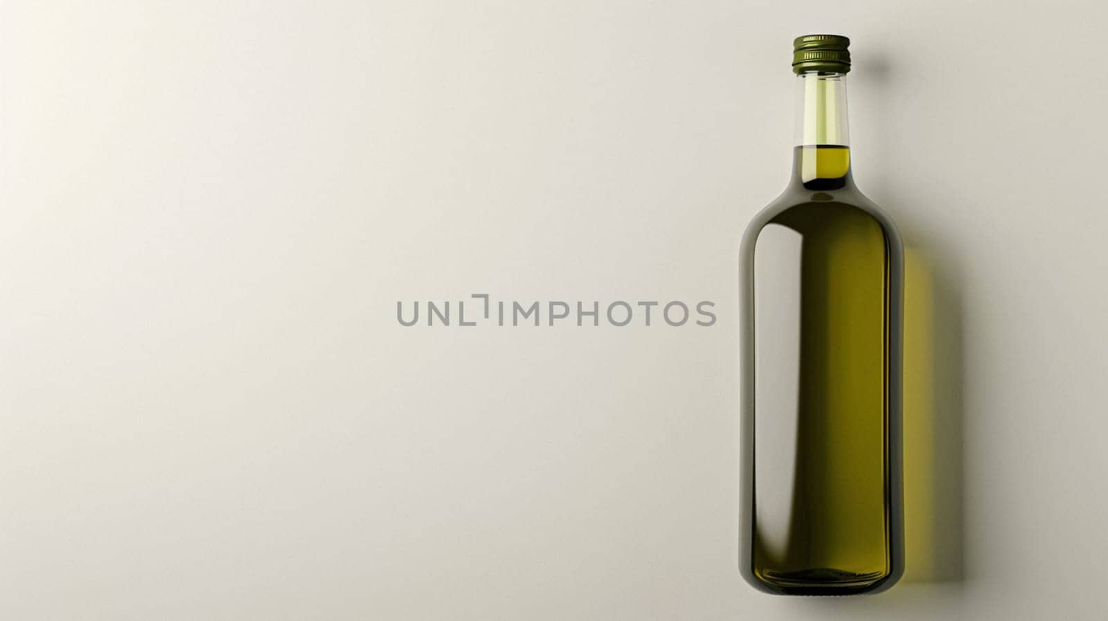 Olive oil bottle ad background with copyspace, vegetable oil commercial produce, food industry and retail by Anneleven