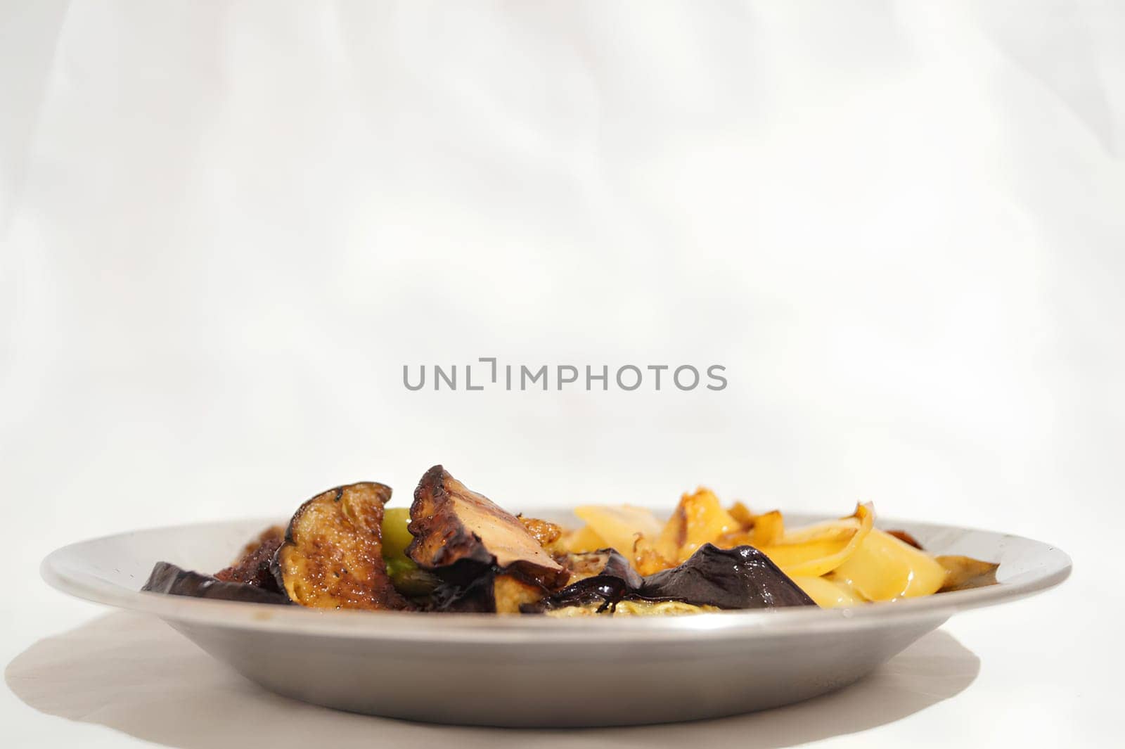 A Hearty Eggplant and Potato Dish. High quality photo