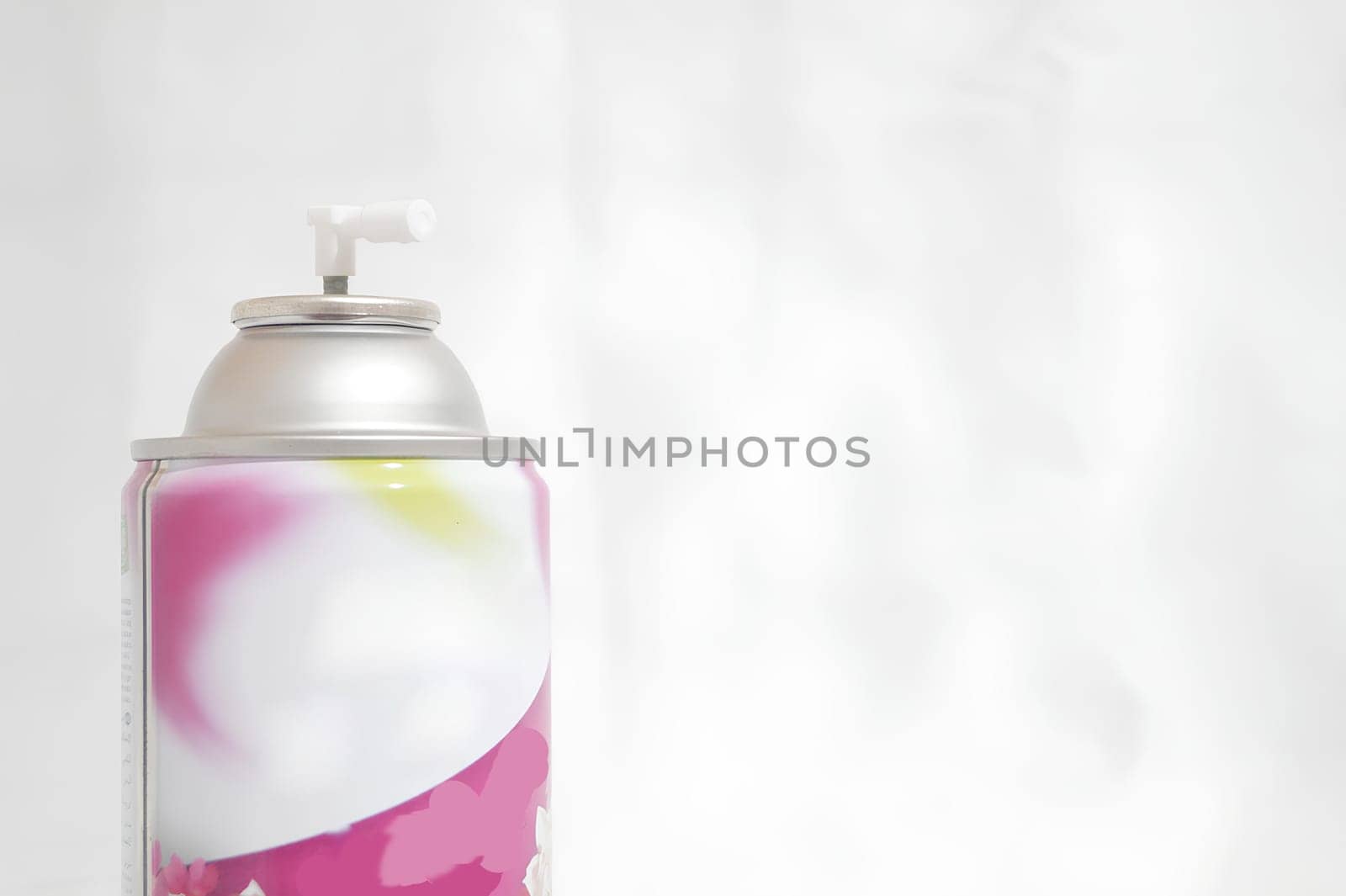 A can of spray paint with a white background. High quality photo