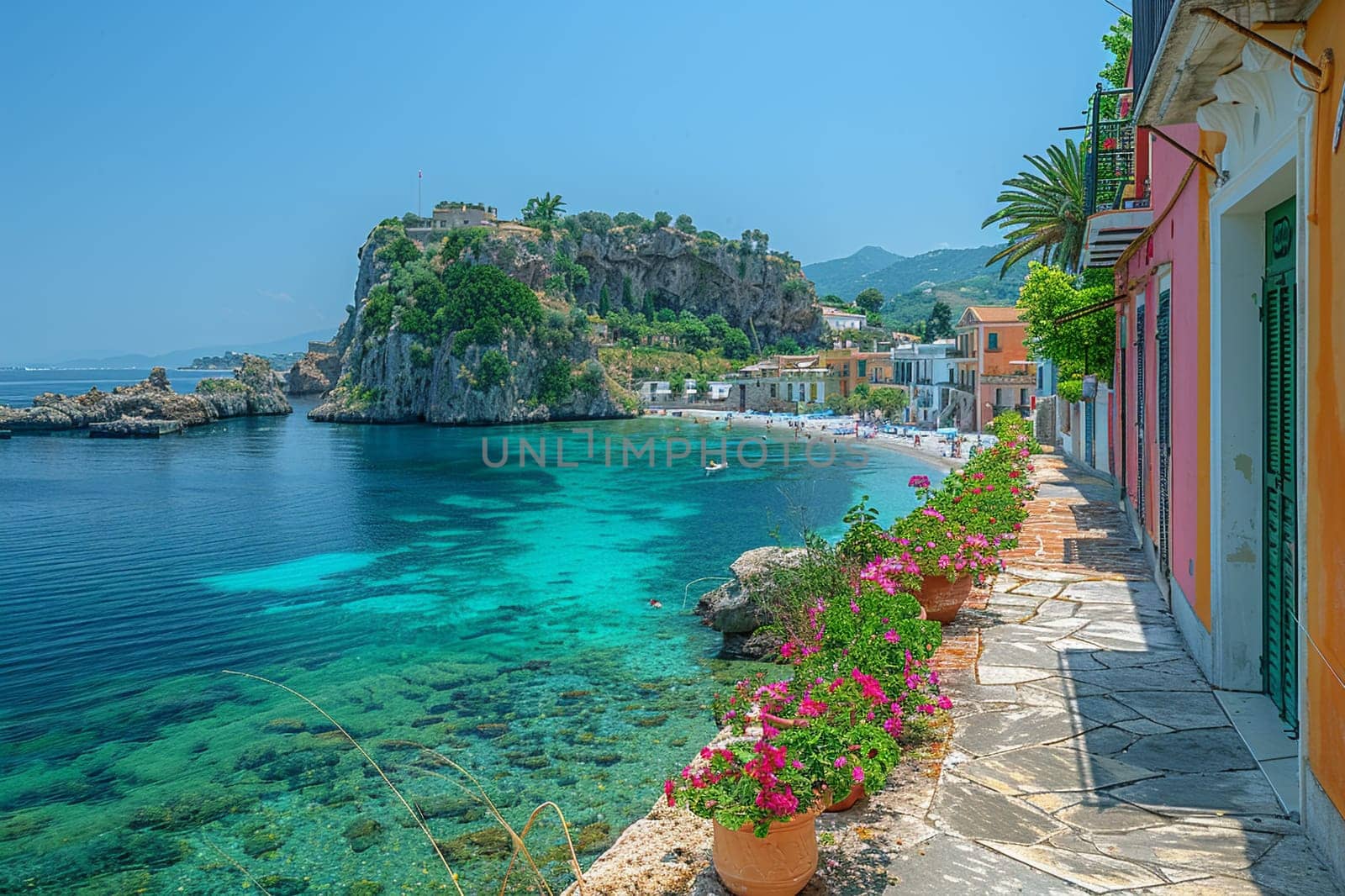 Waterfront in Casamicciola Terme on the island of ischia in italy by Ciorba