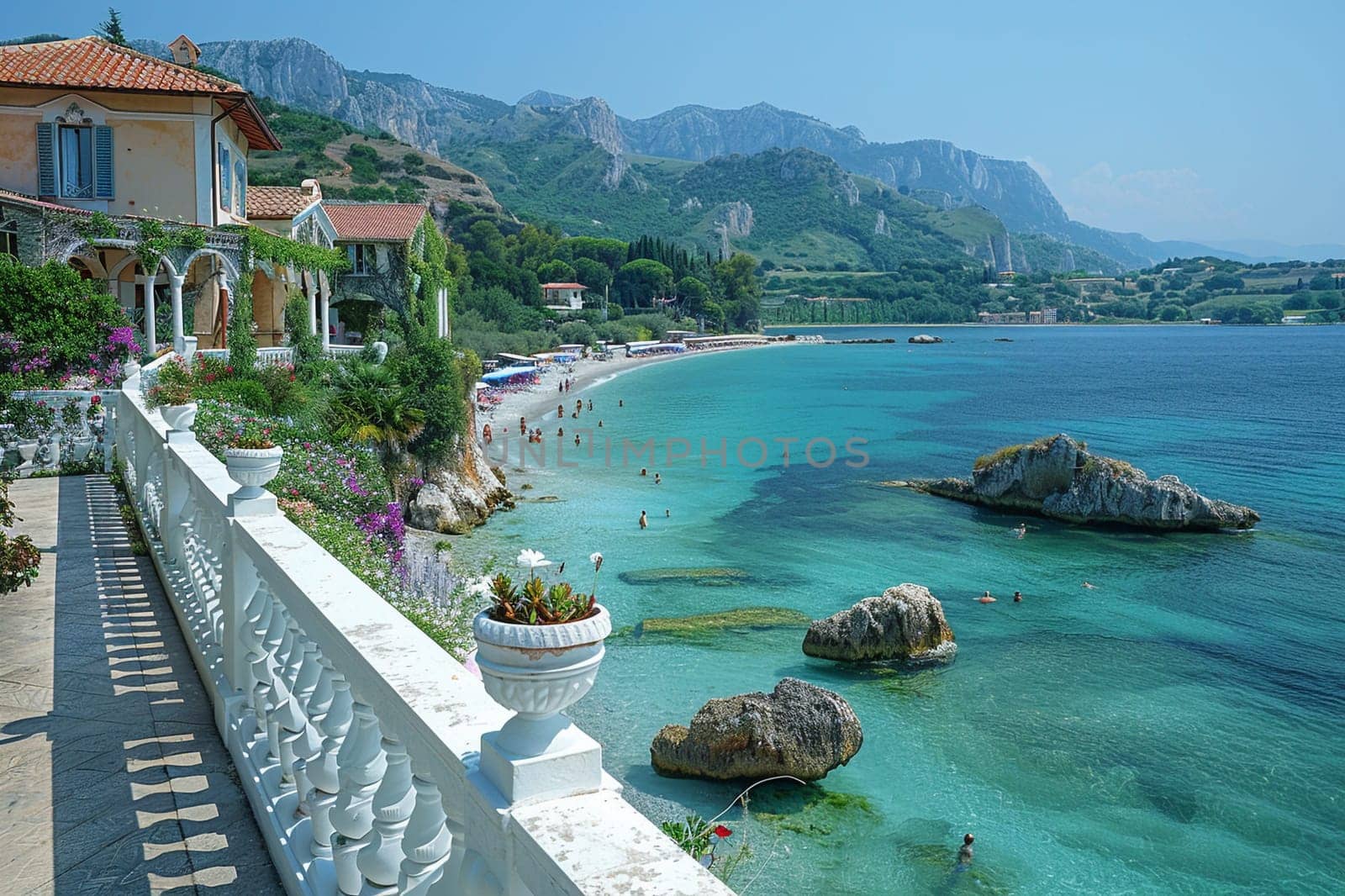 Waterfront in Casamicciola Terme on the island of ischia in italy by Ciorba