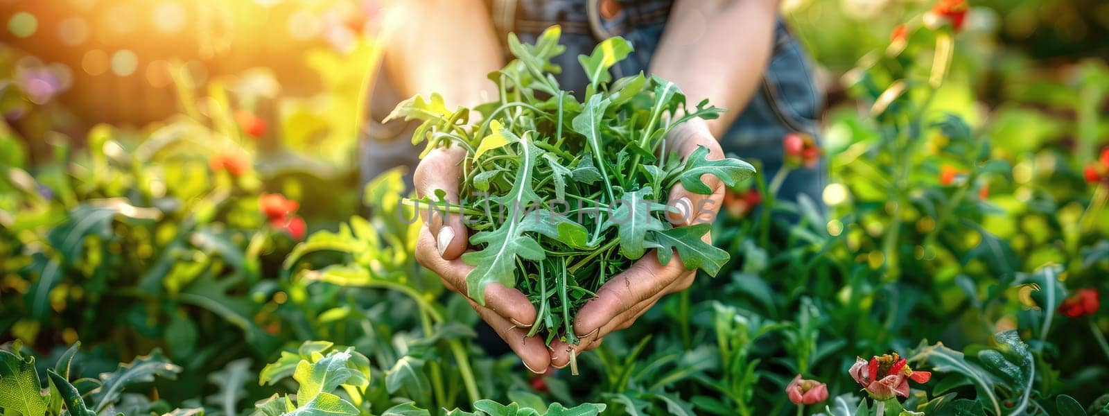 Harvest in the hands of a woman in the garden. Selective focus. nature.