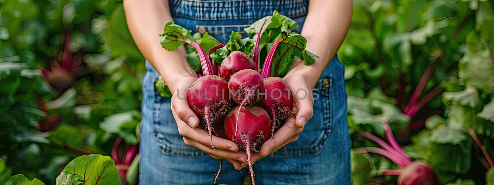 Harvest in the hands of a woman in the garden. Selective focus. nature.