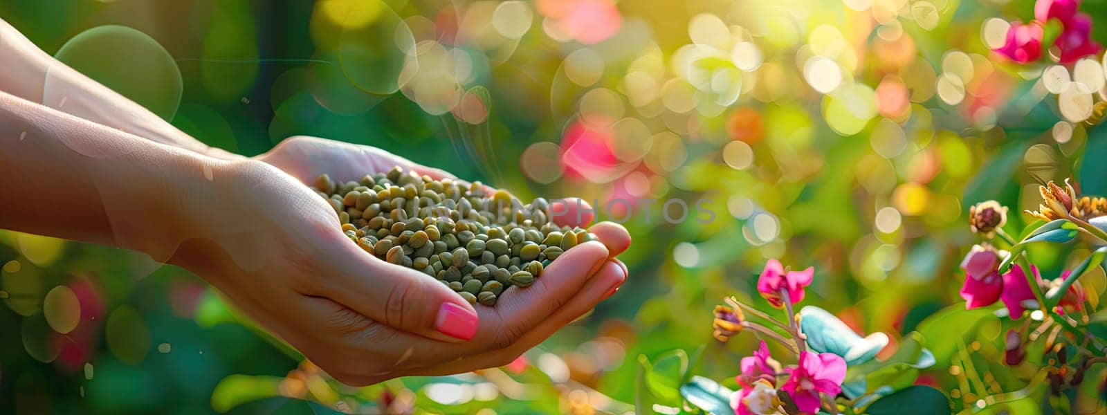 Harvest in the hands of a woman in the garden. Selective focus. nature.