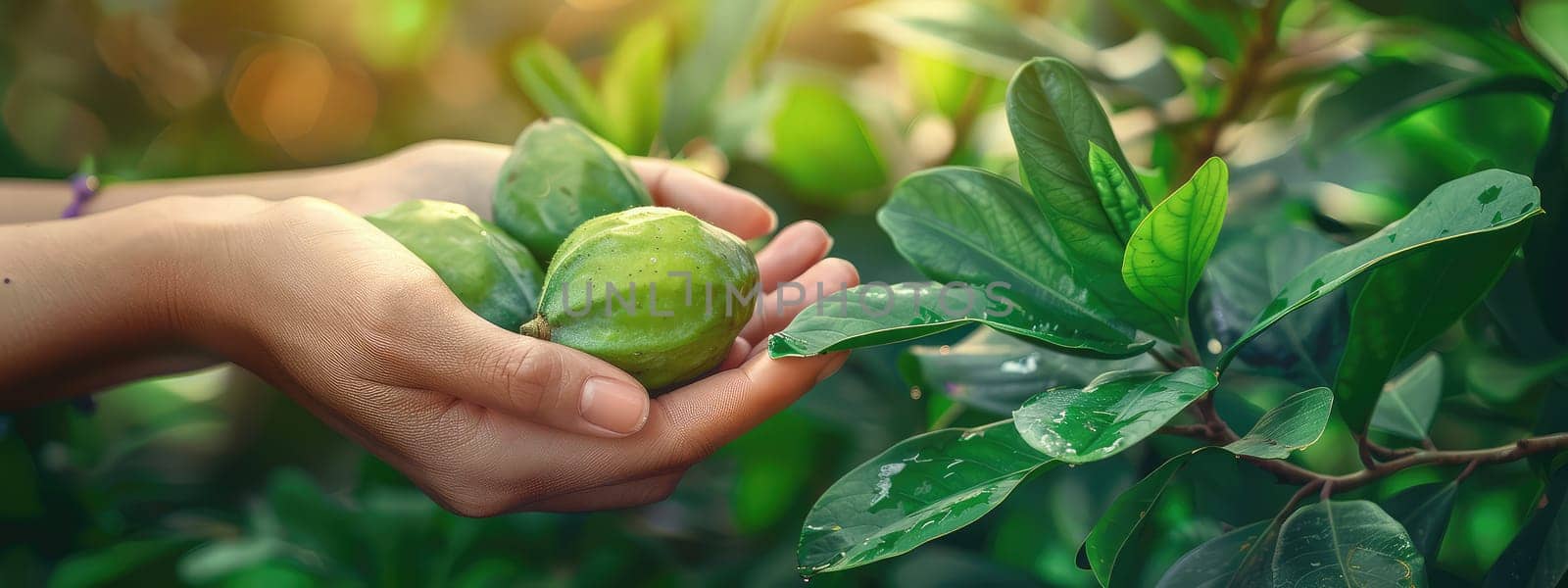 Harvest in the hands of a woman in the garden. Selective focus. nature.