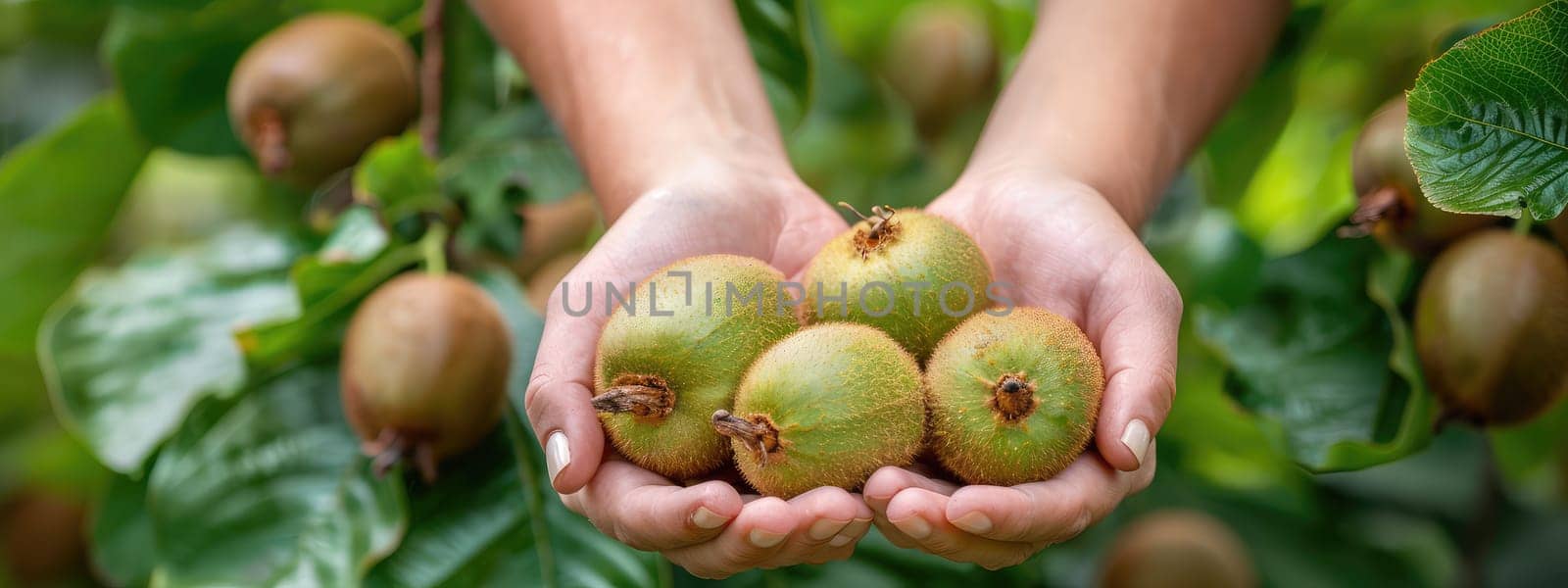 Harvest in the hands of a woman in the garden. Selective focus. nature.