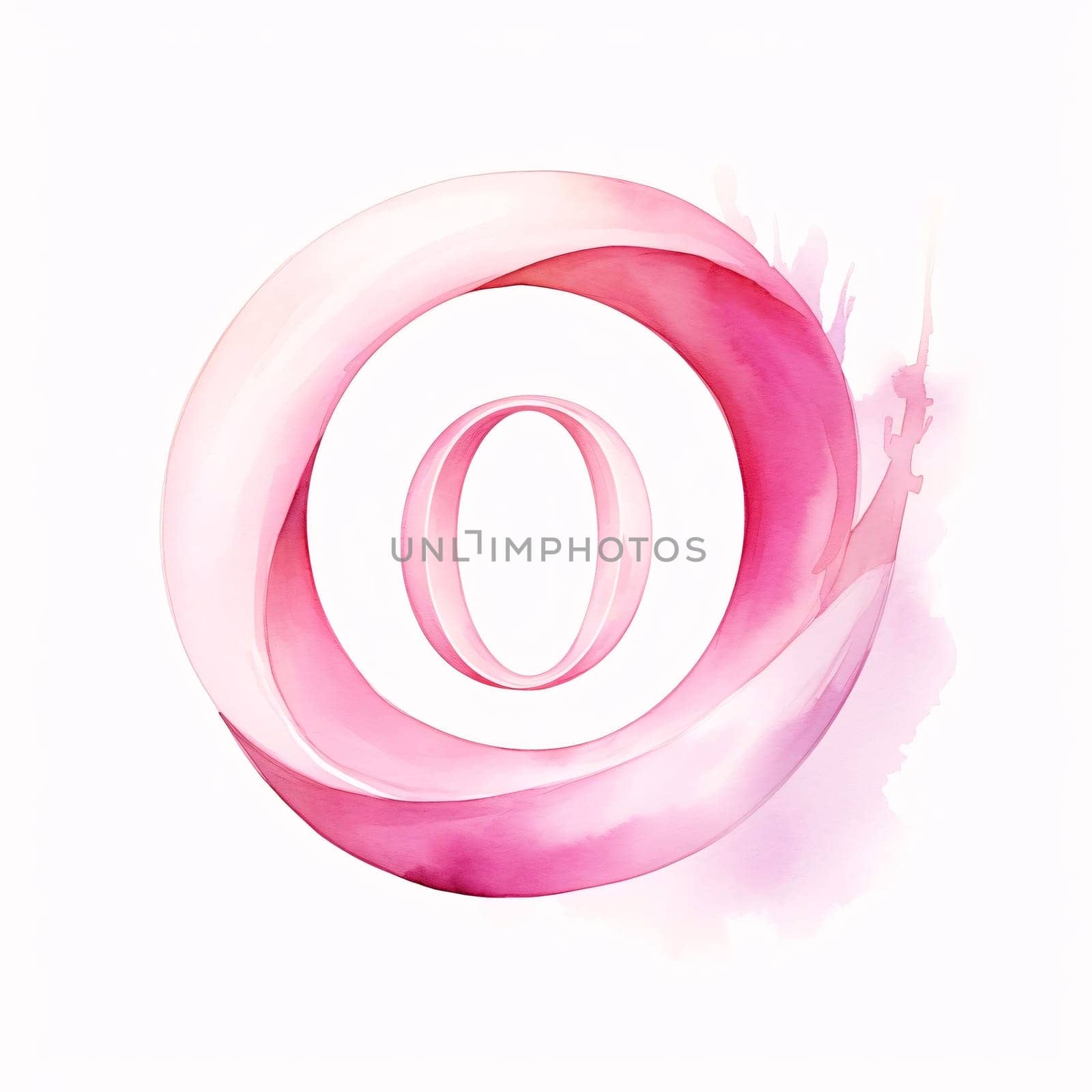 Watercolor letter O on white background. Vector illustration for your design by ThemesS