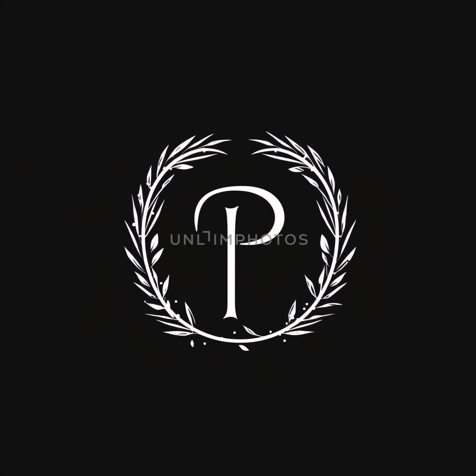 Initial Letter P Logo with laurel wreath, luxury logo concept by ThemesS