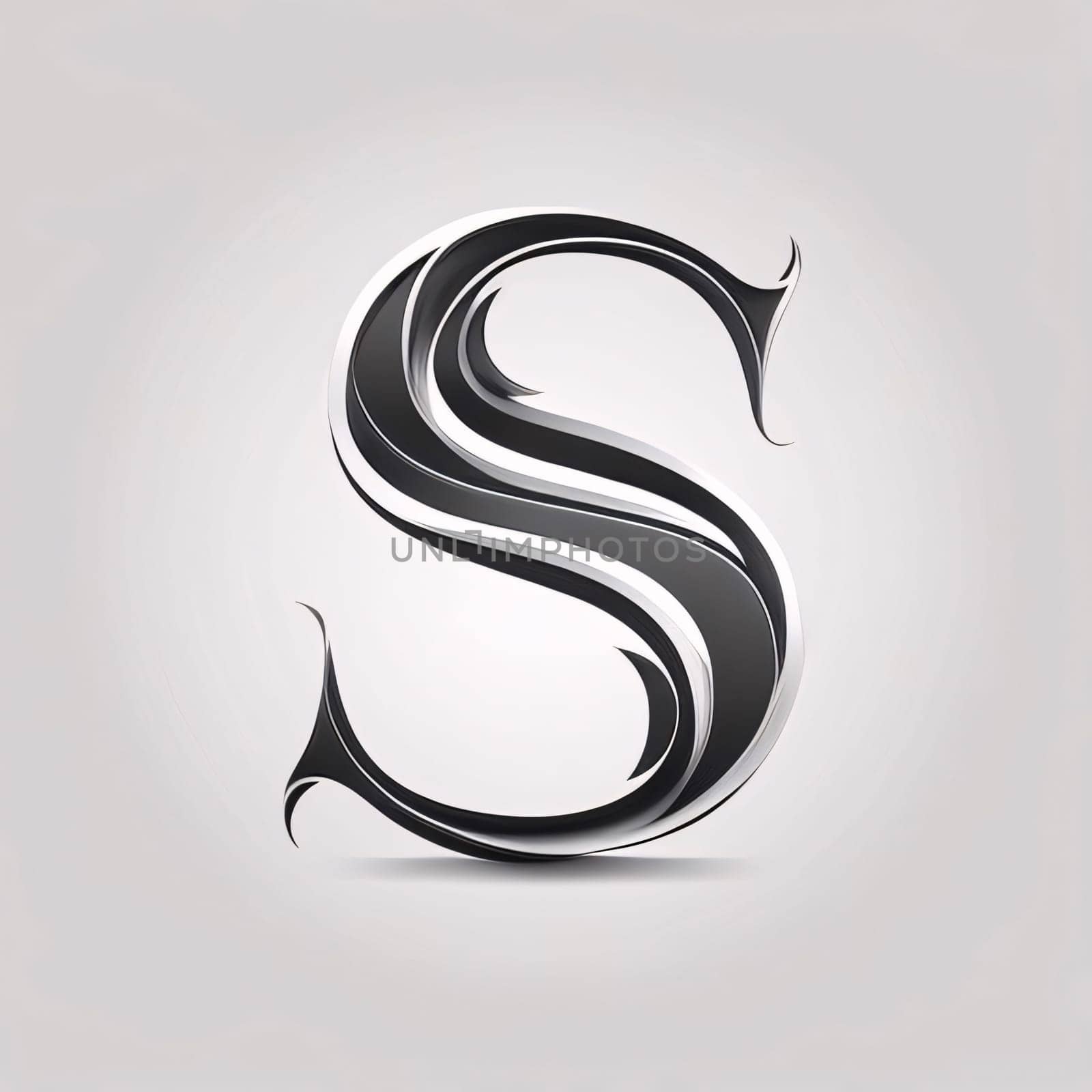 Abstract black and white letter S logo. Vector design template elements for your application or corporate identity by ThemesS