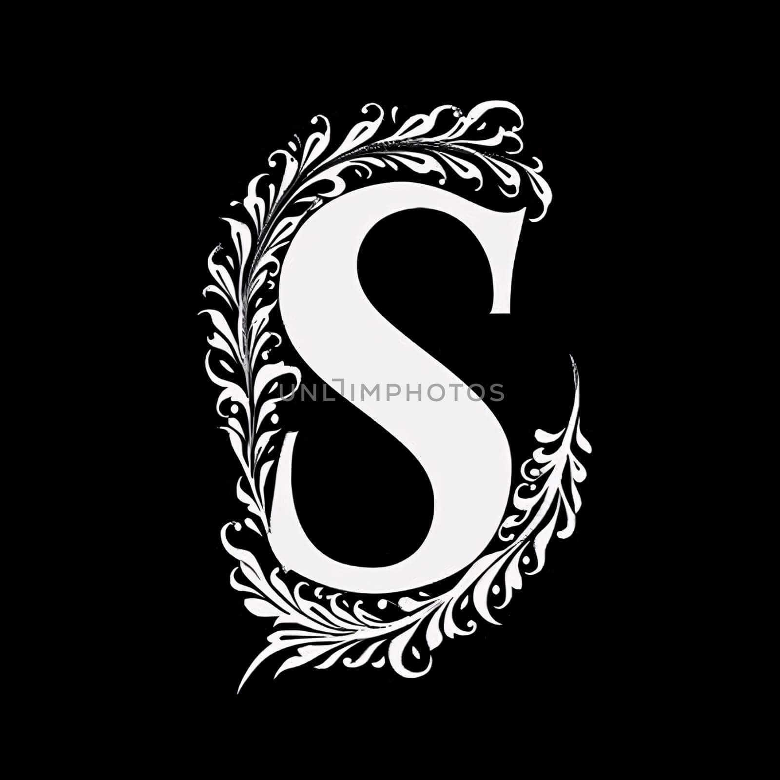 Letter S in the style of the Baroque. Monogram design. by ThemesS