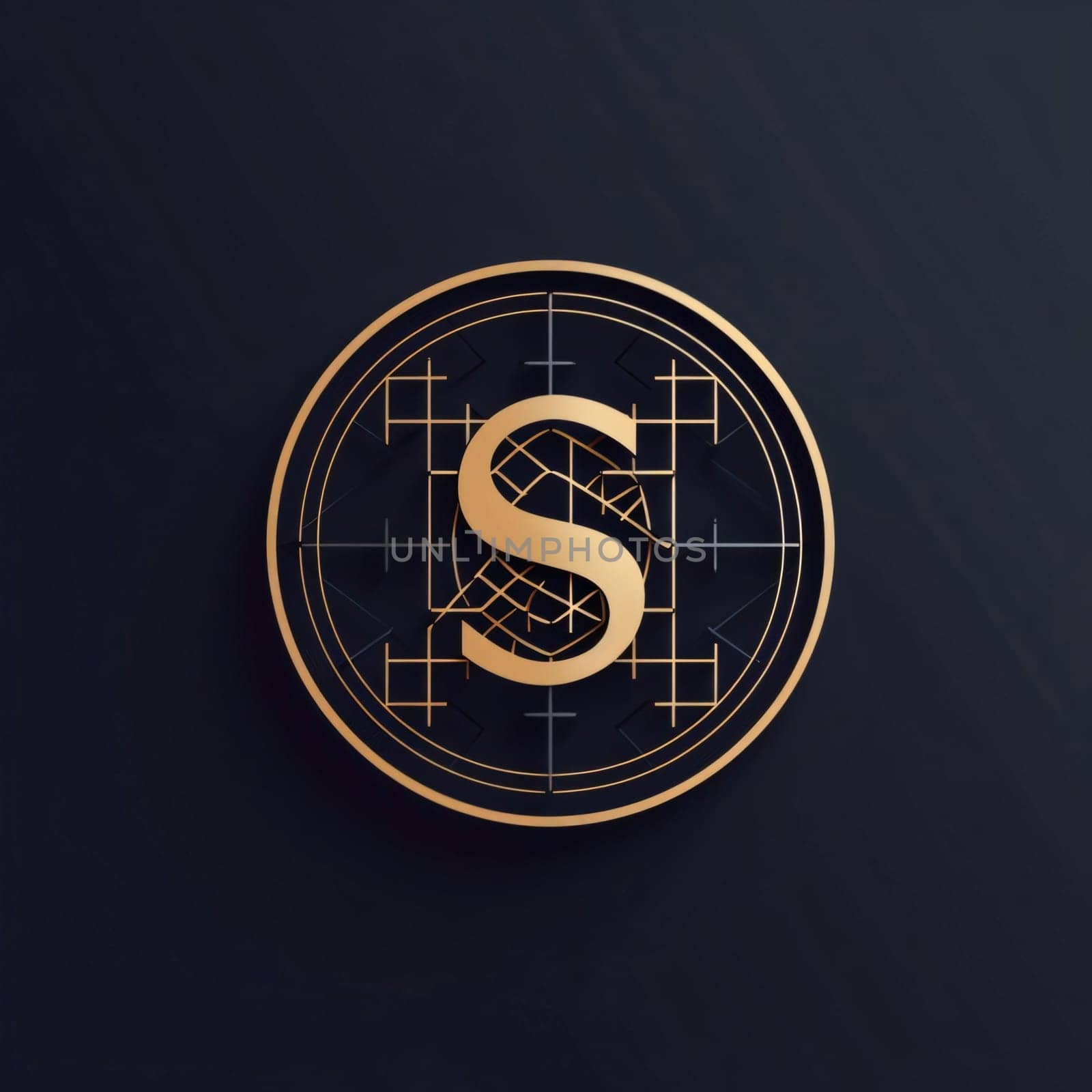 Gold dollar sign on black background. Vector illustration. Eps 10. letter S by ThemesS