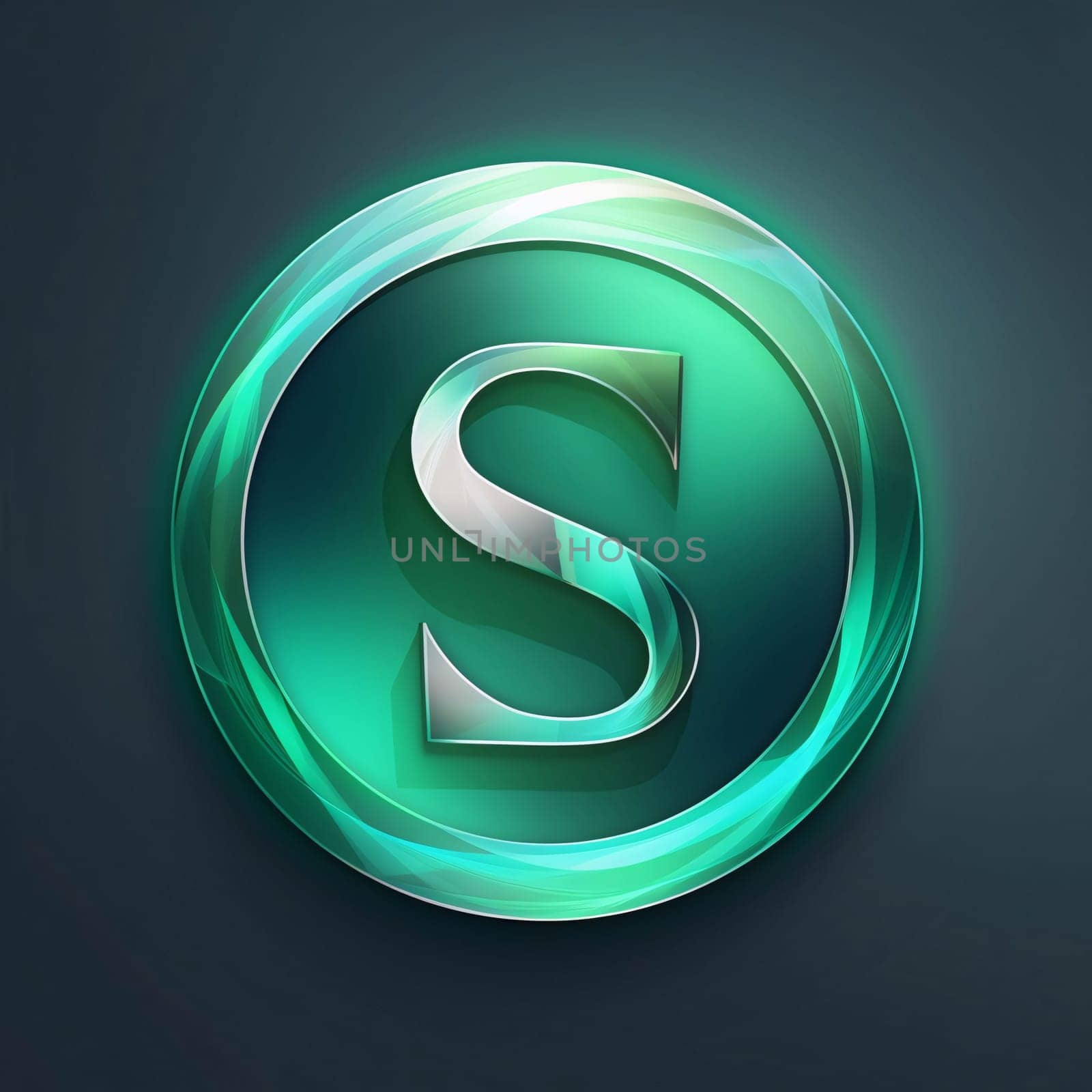 Graphic alphabet letters: Glossy letter S logo. Vector illustration. Eps 10.