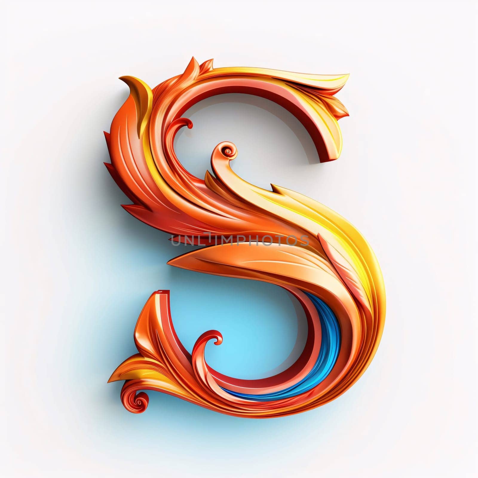 3D letter S in the form of a stylized snake. by ThemesS