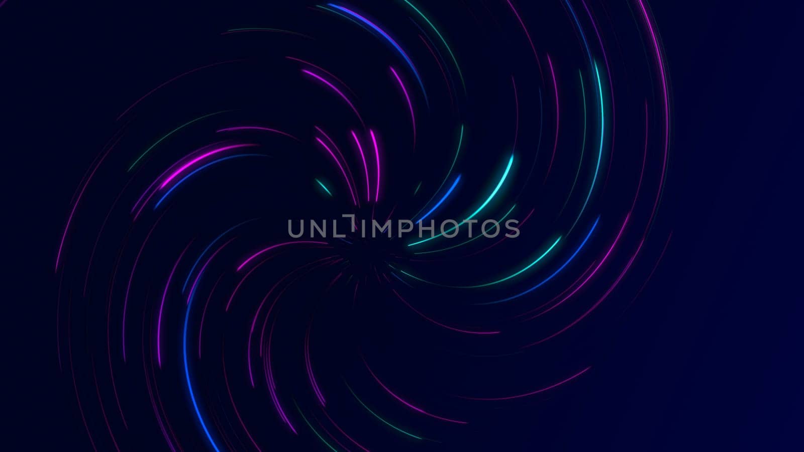 Dynamic abstract design featuring colorful neon light swirls against a dark backdrop, creating a vibrant, futuristic effect.
