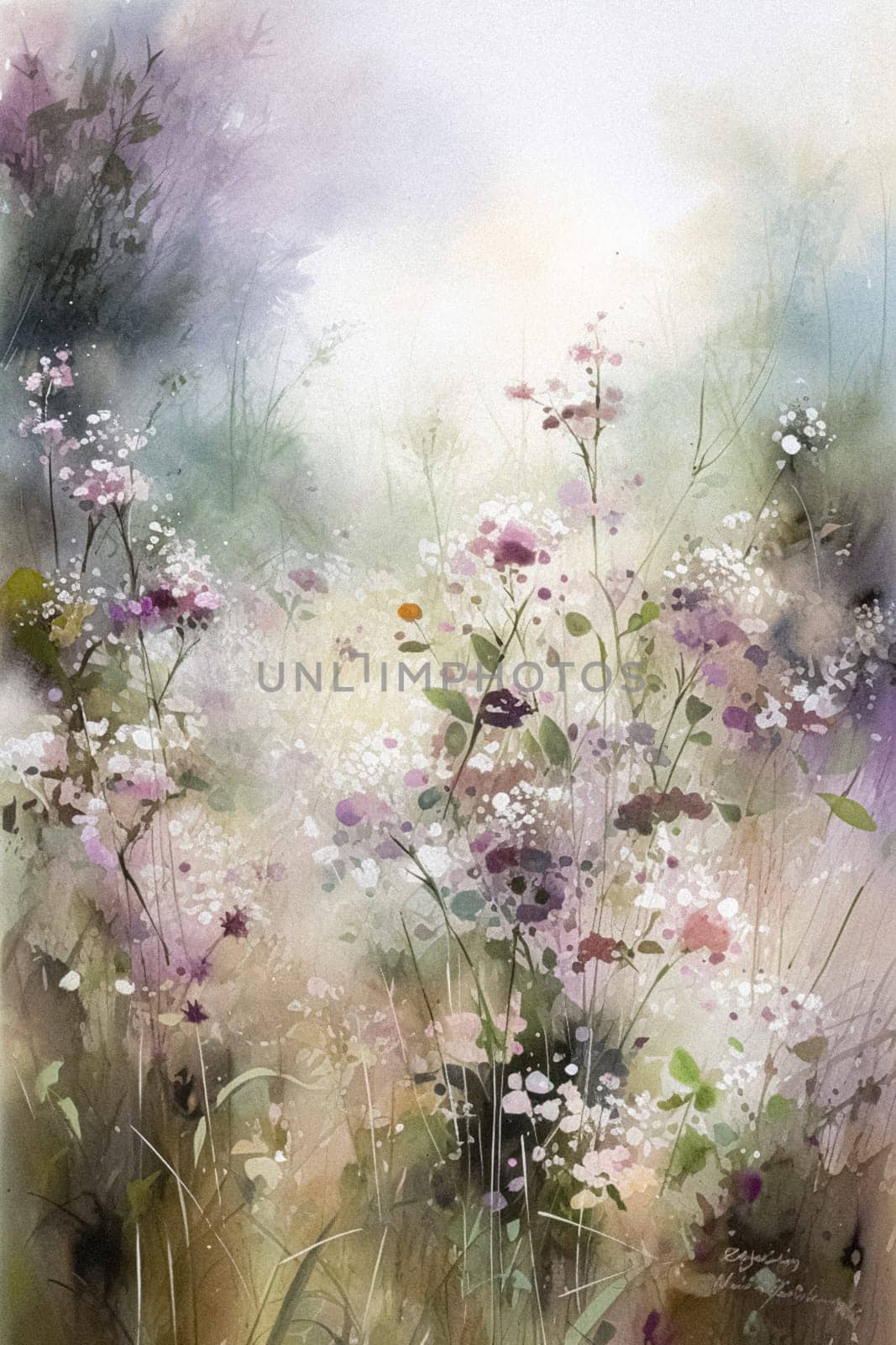 Oil fine art, romantic flowers in soft pastel colours, evoking a sense of tranquility and natural floral beauty, printable art design idea