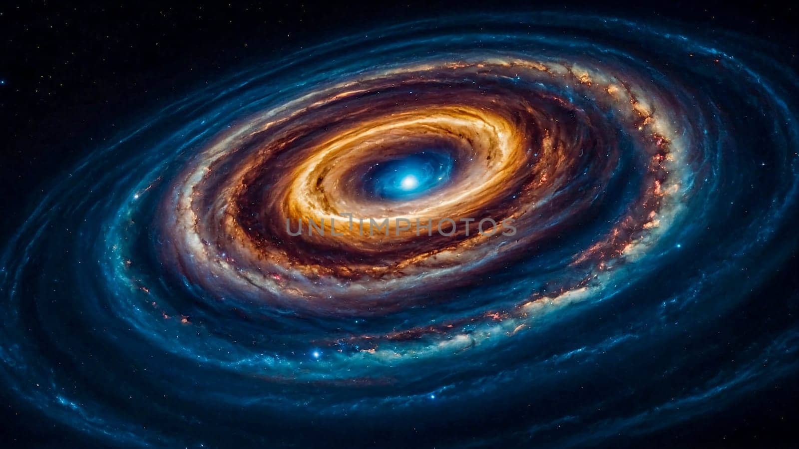 Rotating spiral galaxy. deep space exploration. star fields and nebulas in space the universe