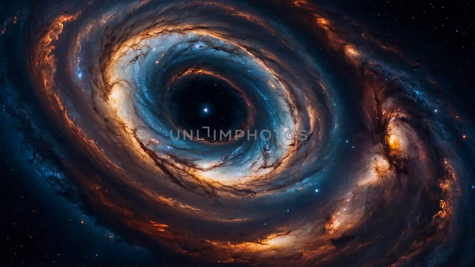 Rotating spiral galaxy. deep space exploration. star fields and nebulas in space the universe