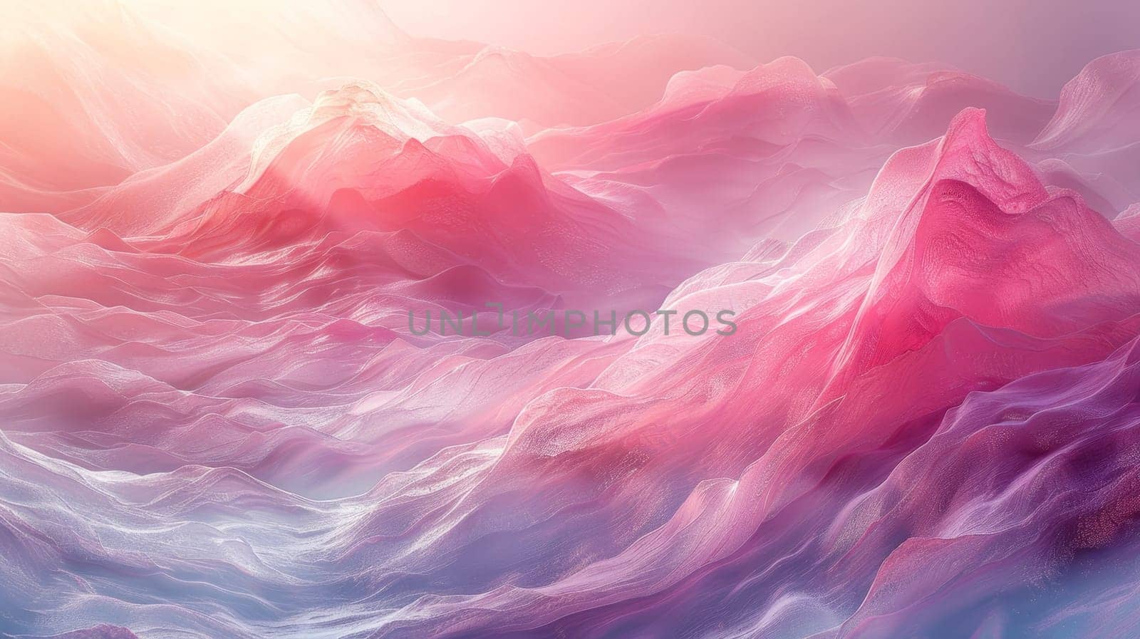 Stylish abstract 3D background with smooth wavy lines. Illustration by Lobachad