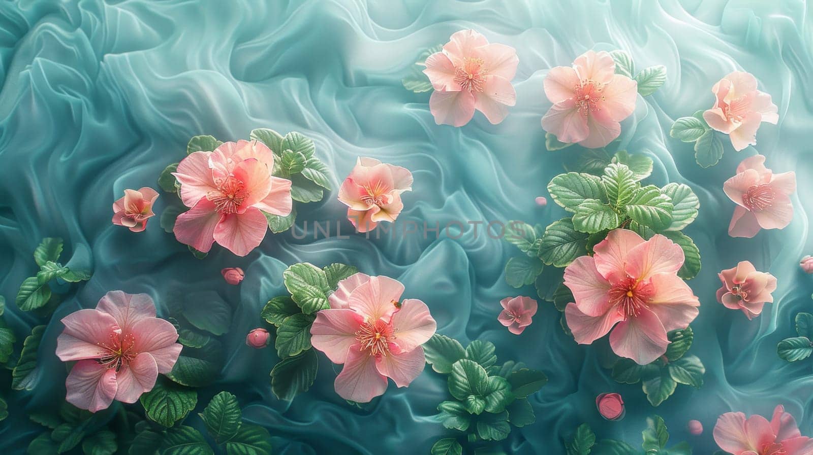 A background of multicolored flowers . Environmental background design.