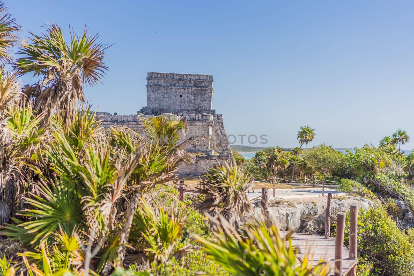 Beautiful archaeological site of the Mayan culture in Tulum, Mexico by galitskaya