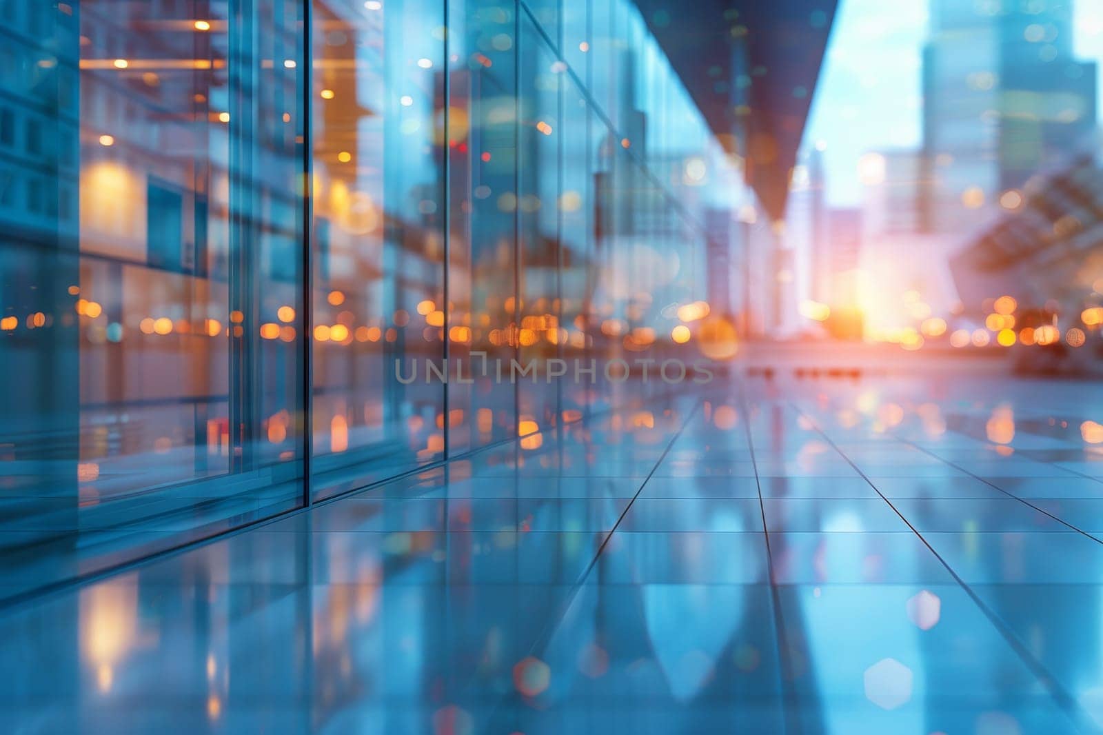 business concepts, Blurred glass wall of a office building. by Manastrong